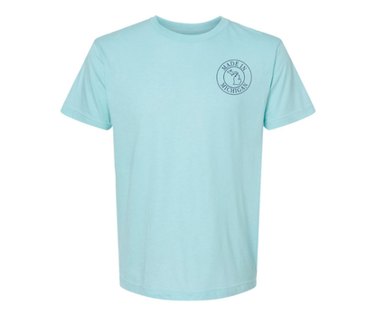 T-Shirt: T10 - Made in Michigan (H. Purist Blue)