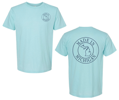 T-Shirt: T10 - Made in Michigan (H. Purist Blue)