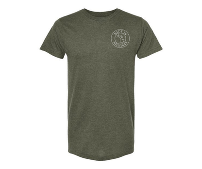 T-Shirt: T11 - Made in Michigan (H. Military Green)