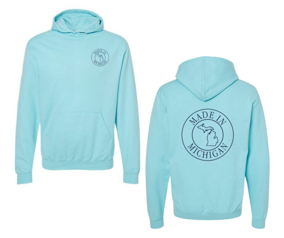 Hoodies: Made in Michigan (Purist Blue)