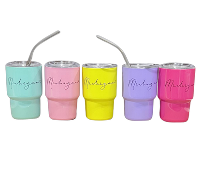 MT: Mini Tumbler Shot Glasses - Michigan Script