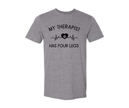 T-Shirt: My Therapist has Four Legs (H. Graphite)