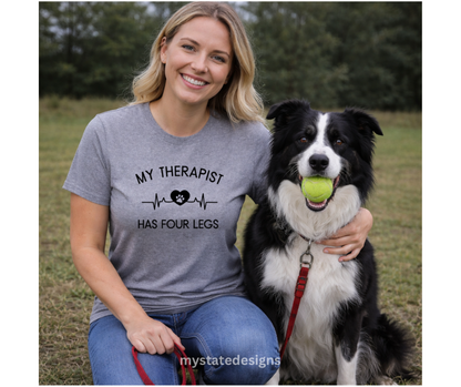 T-Shirt: My Therapist has Four Legs (H. Graphite)