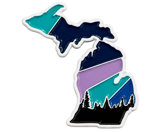 MP9: Michigan Northern Lights Pin