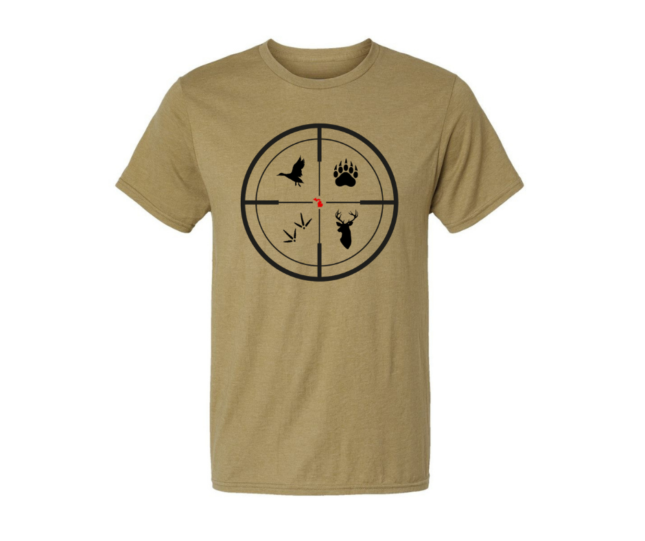 T-Shirt: Michigan Hunt (H.BrownSGR)