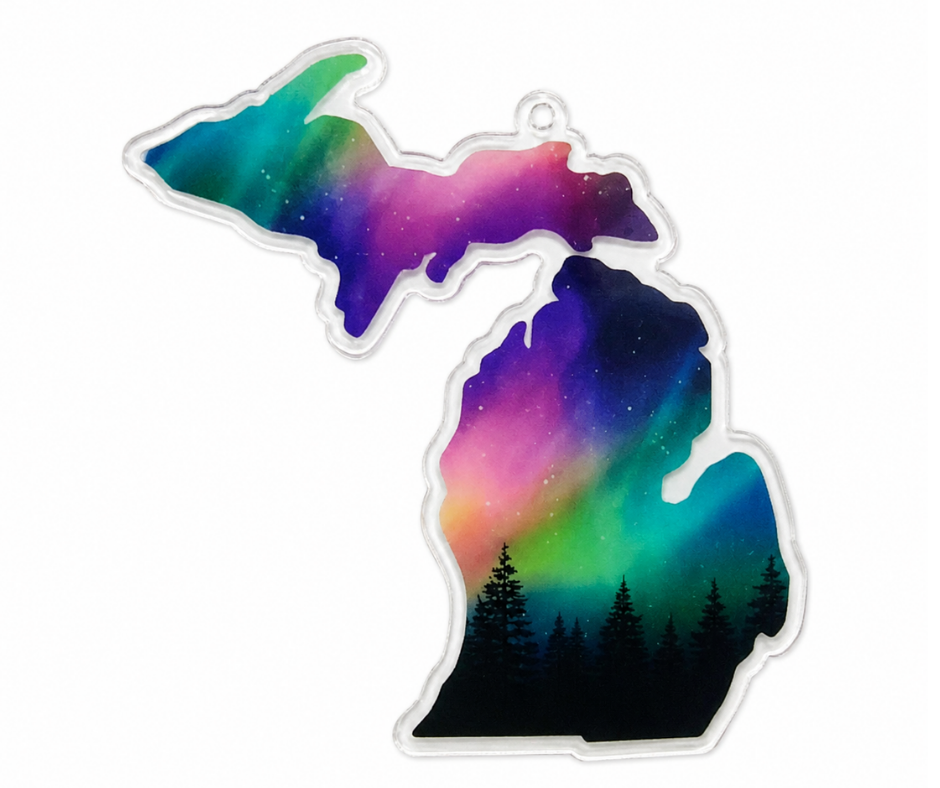 CSC4: Michigan Northern Lights Car Suncatcher