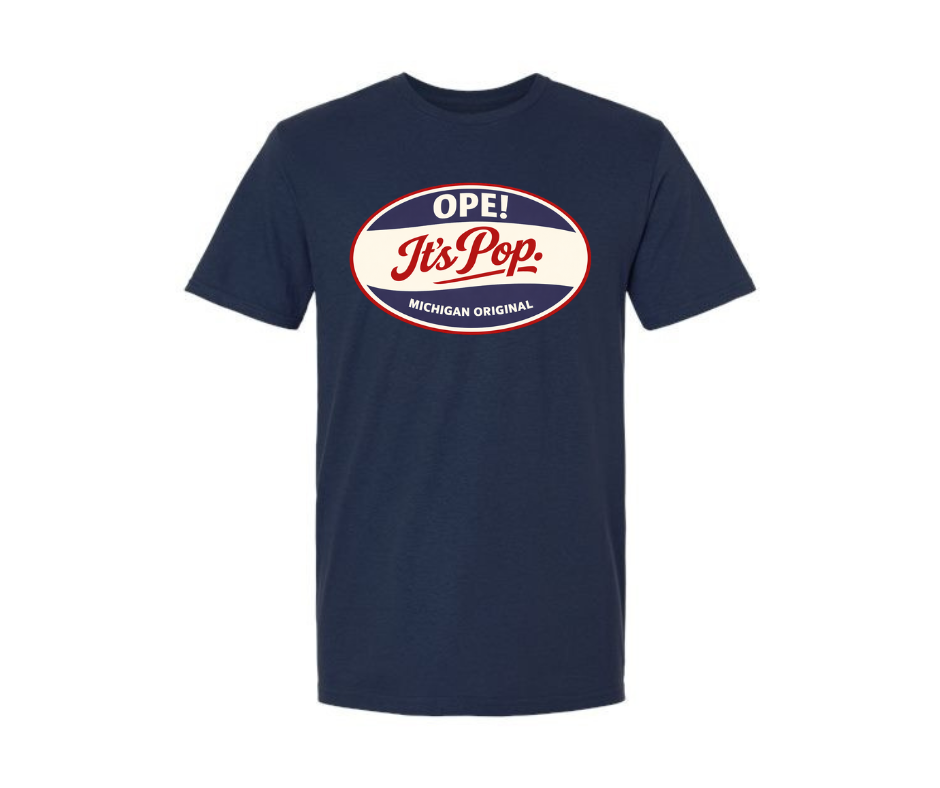 T-Shirt: T139 - OPE! It's Pop (Navy)