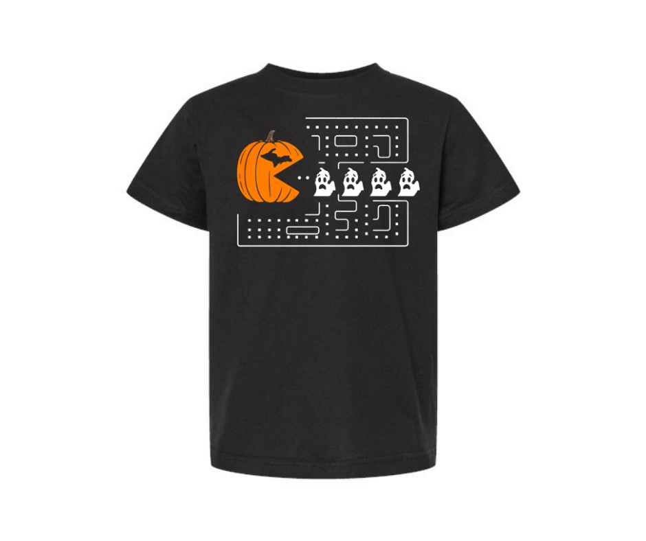 Youth T-Shirt: Michigan Halloween Pac Man (Black)