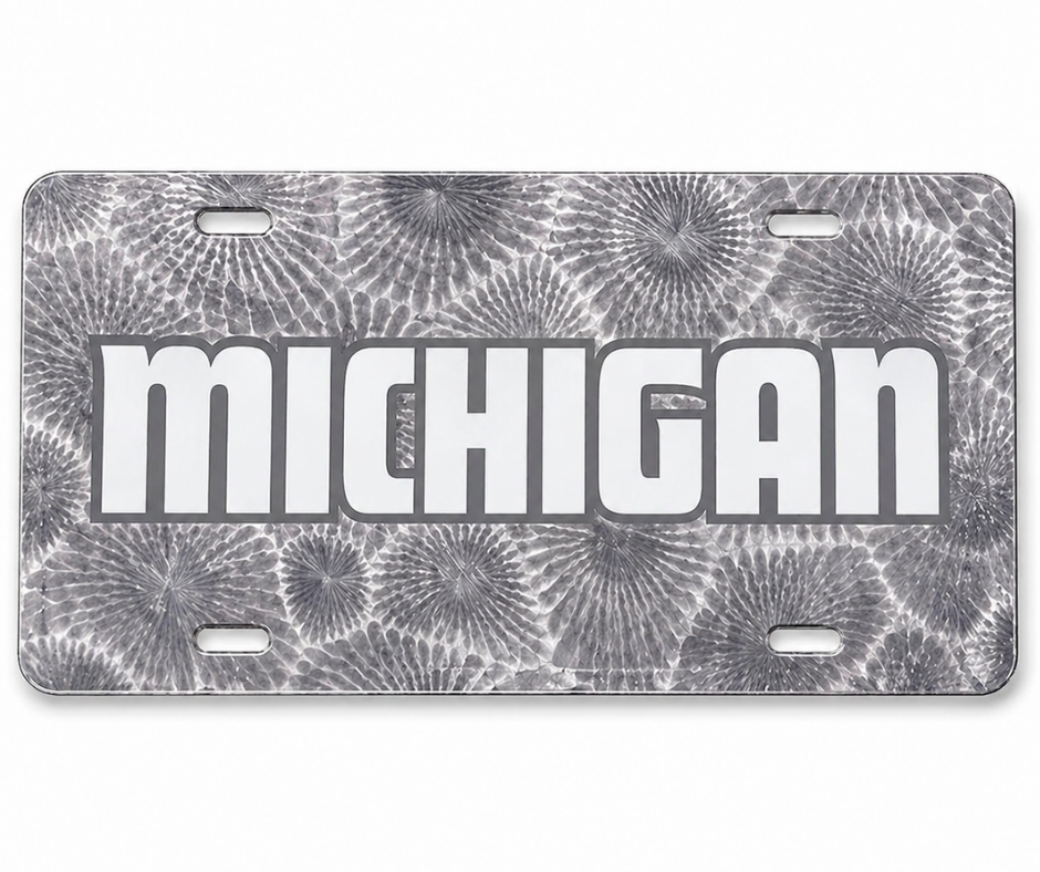 LP2: Michigan Petoskey Stone License Plate