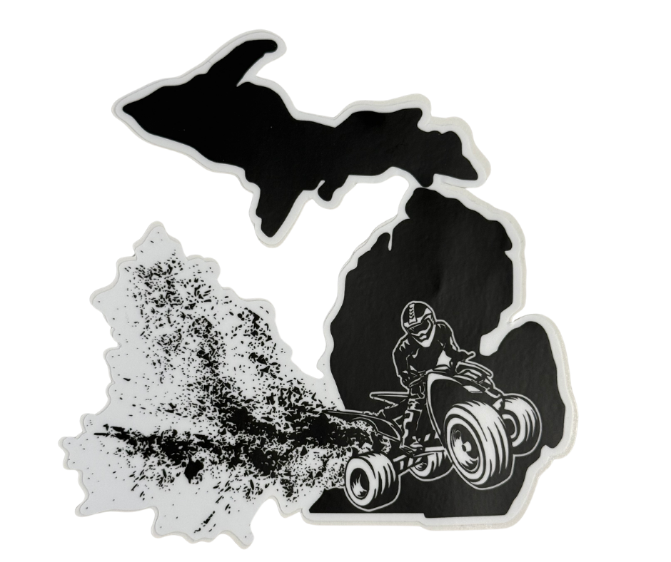 P11: Michigan Map Quad Decal