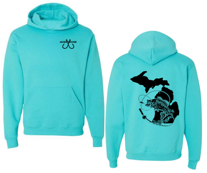 Hoodies: Michigan Hooker (Scuba Blue)