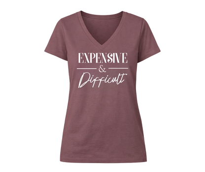 V-Neck:  V10 -Womans relaxed fit Expensive & Difficult (Java)