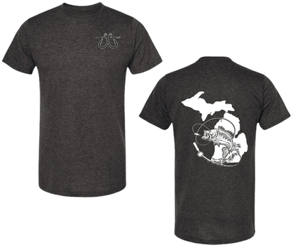 T-Shirt: T72B - Michigan Hooker (H. Graphite)