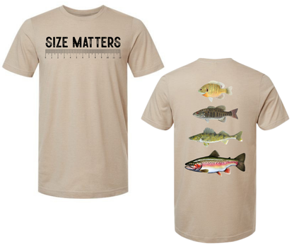 T-Shirt: T890 - Size Matters (H. Tan)