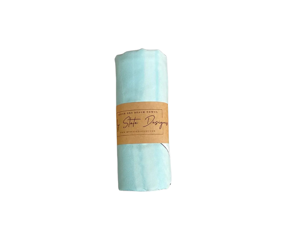 BTOS1: Oversize Michigan Script Beach Towel - Blue