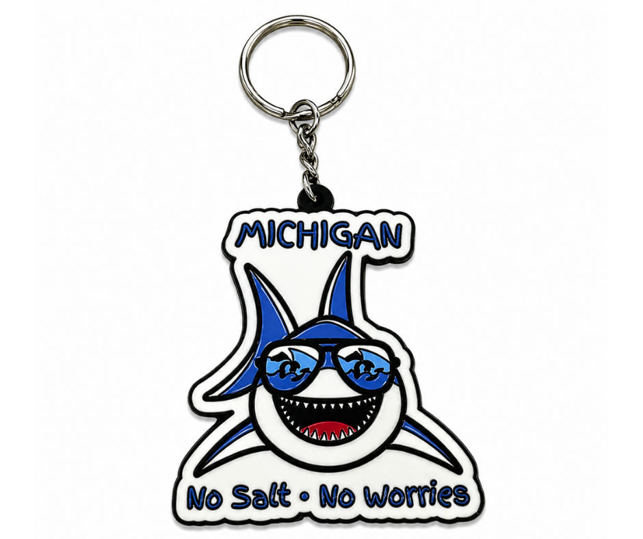 K5: Michigan Shark Keychain