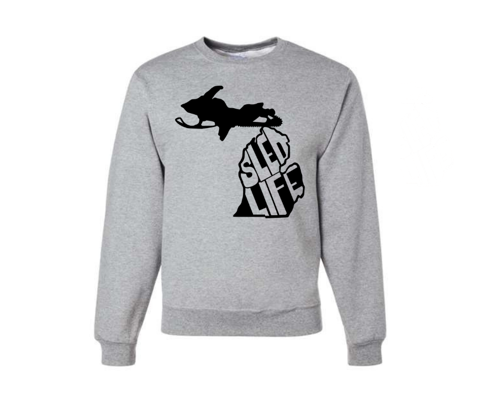 Crewneck: Sled Life (Athletic Heather)
