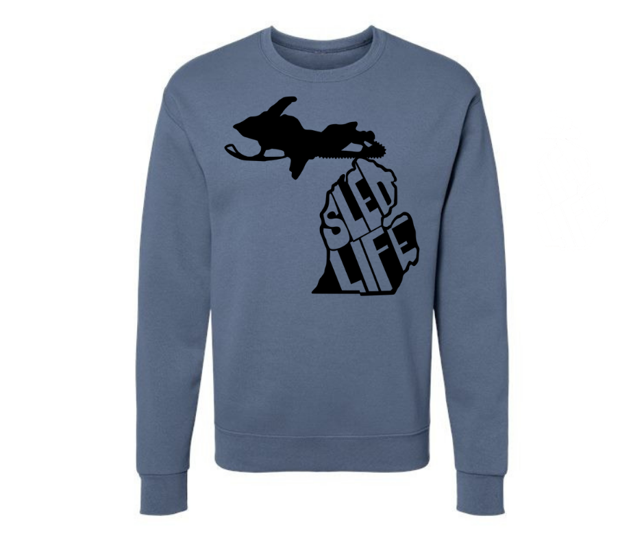 Crewneck: Sled Life (Denim)
