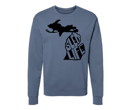 Crewneck: Sled Life (Denim)