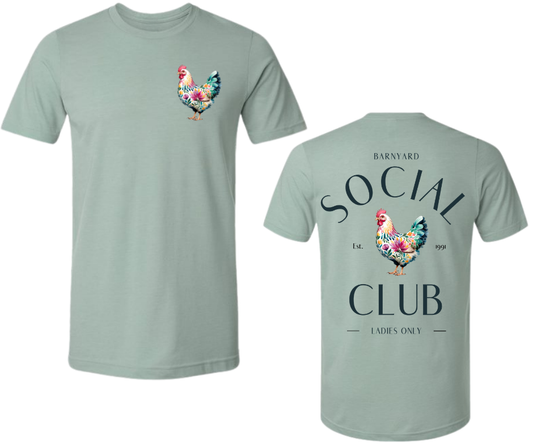 T-Shirt: T116 - Social Club (H. Light Sage)