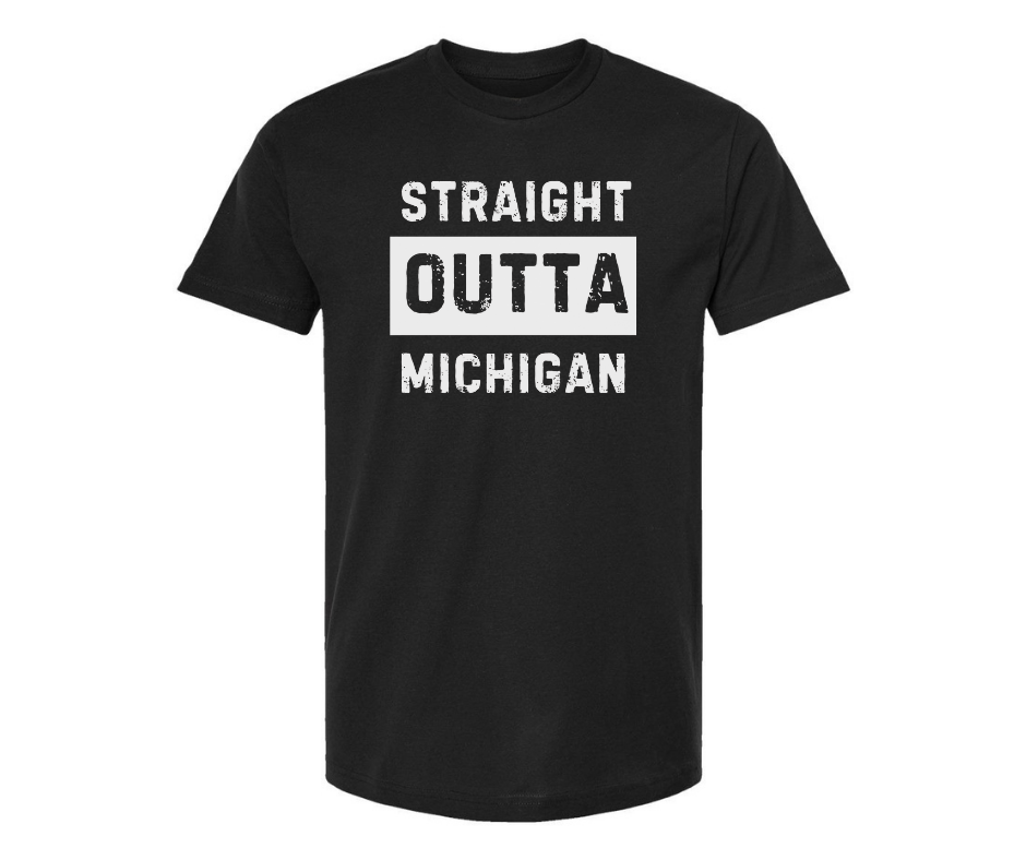 T-Shirt: T93 - Straight Outta Michigan (Black)