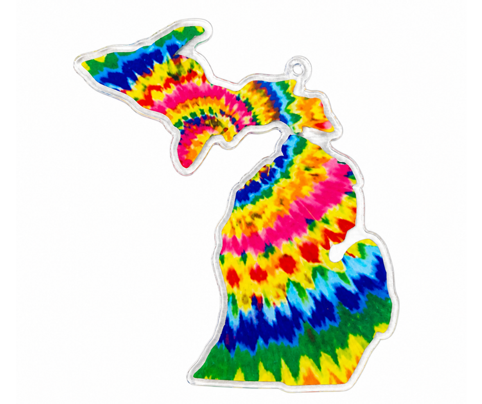 CSC8: Michigan Tie-Dye Car Suncatcher
