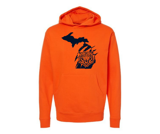 Hoodies: Detroit Tigers (Orange)