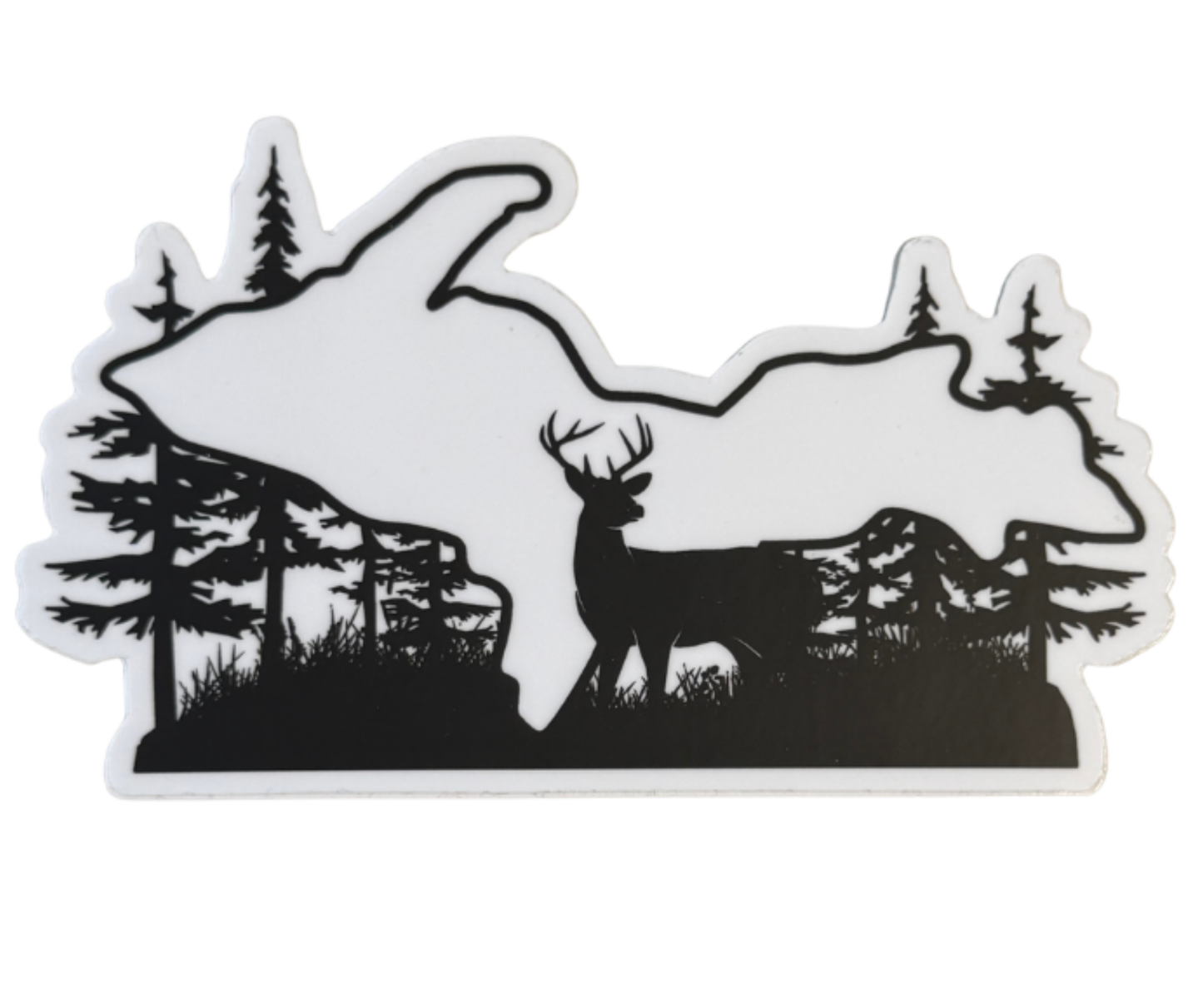 P83: UP Deer in the Woods Decal