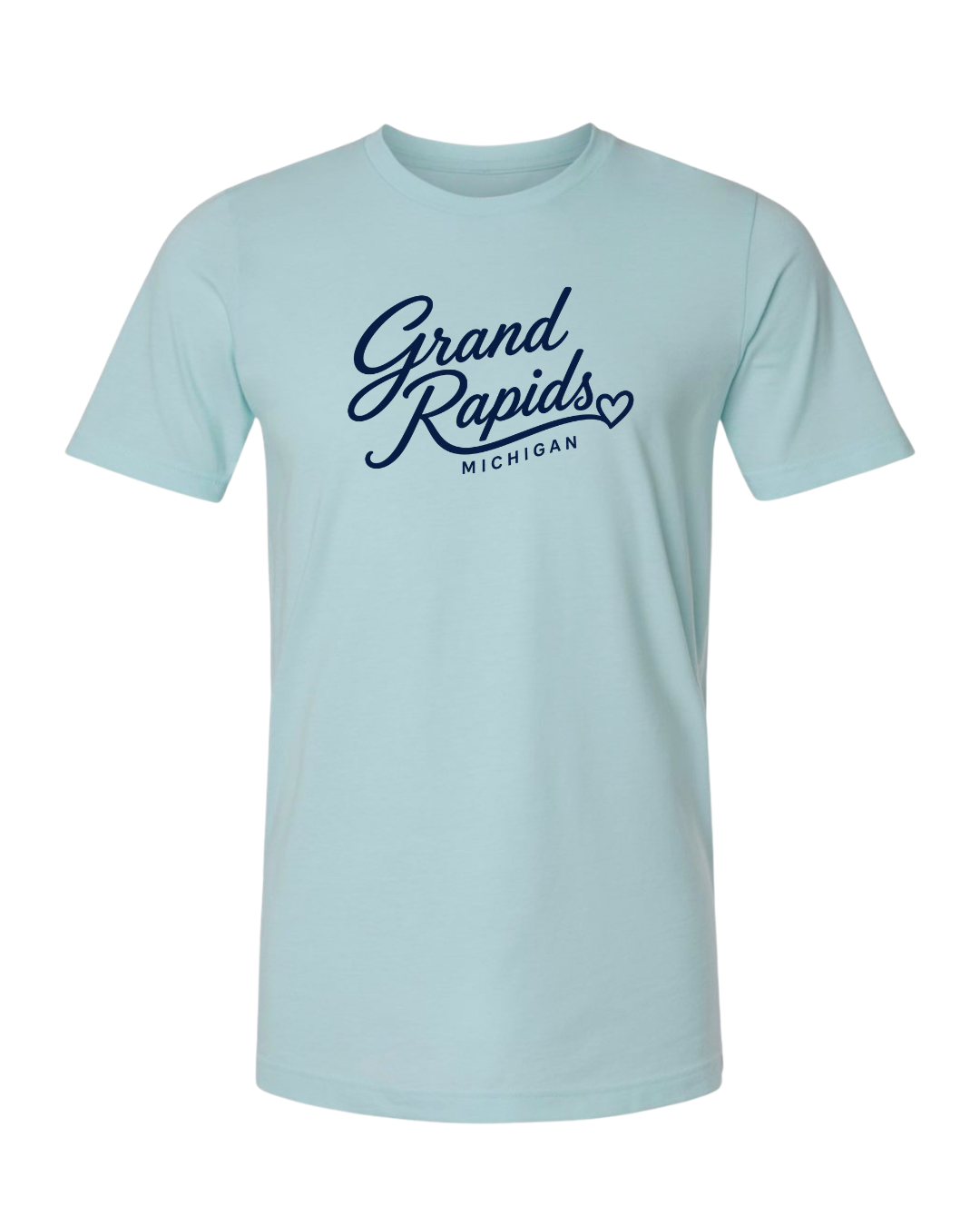 T-Shirt: T - Grand Rapids Script (H. Purist Blue)