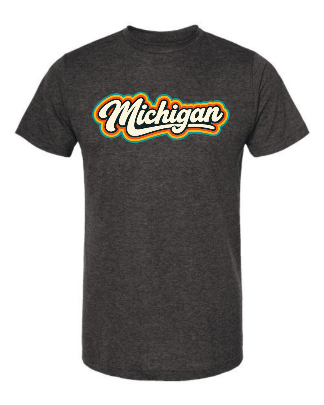 T-Shirt: Michigan Retro (Heather Graphite)
