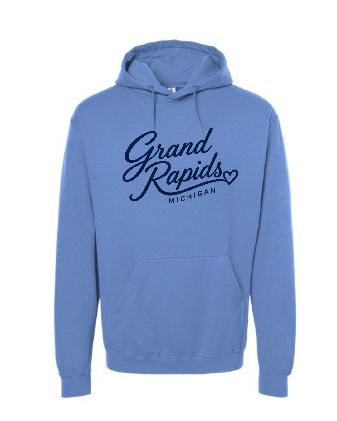 Unisex Hoodie: Grand Rapids Script with heart