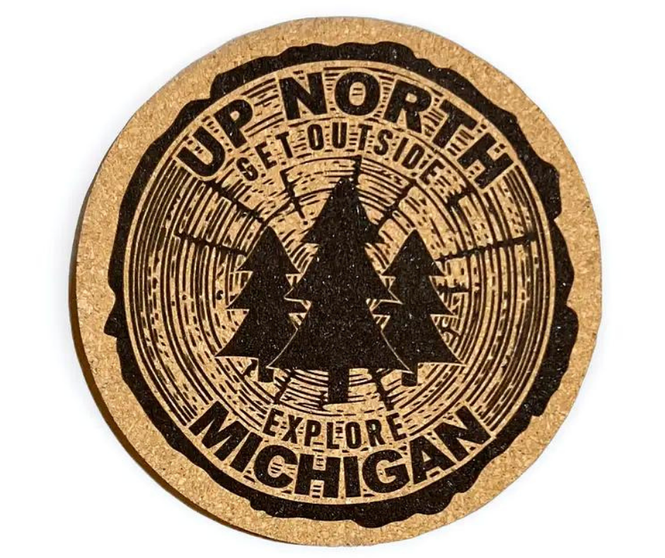 CC-S: Up North, Explore Michigan Cork Coaster