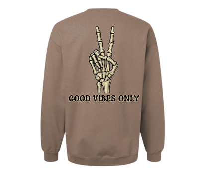 Crewneck: Good Vibes Only (Brown Savana)