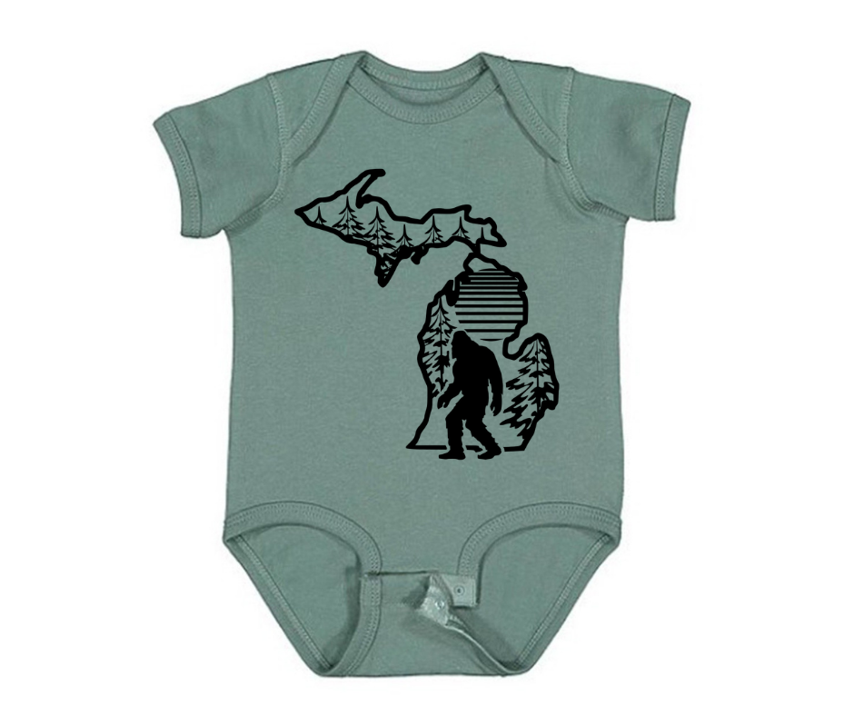 Youth Onesie: Bigfoot Woods - Basil