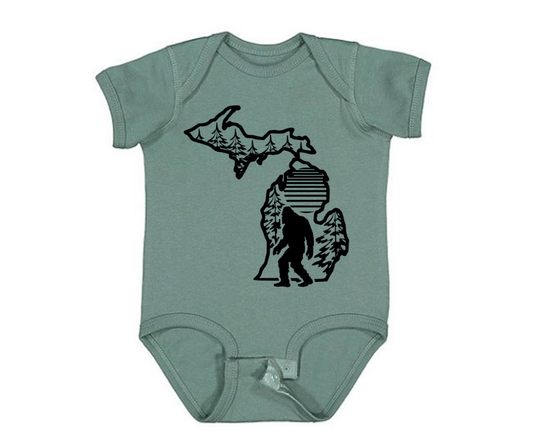 Youth Onesie: Bigfoot Woods - Basil