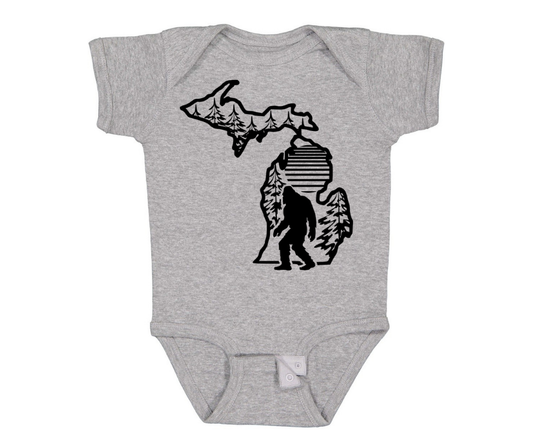Youth Onesie: Bigfoot Woods - Heather