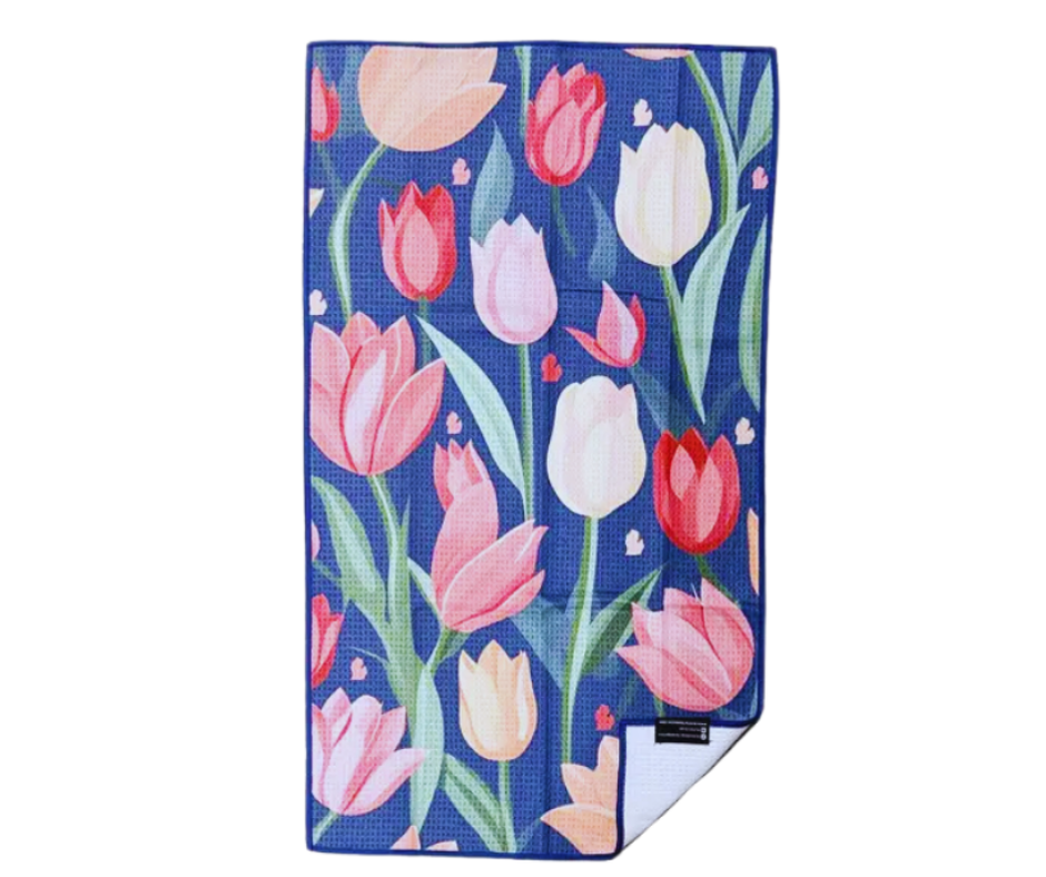 WDT5: Michigan Tulips Waffle Dish Towel